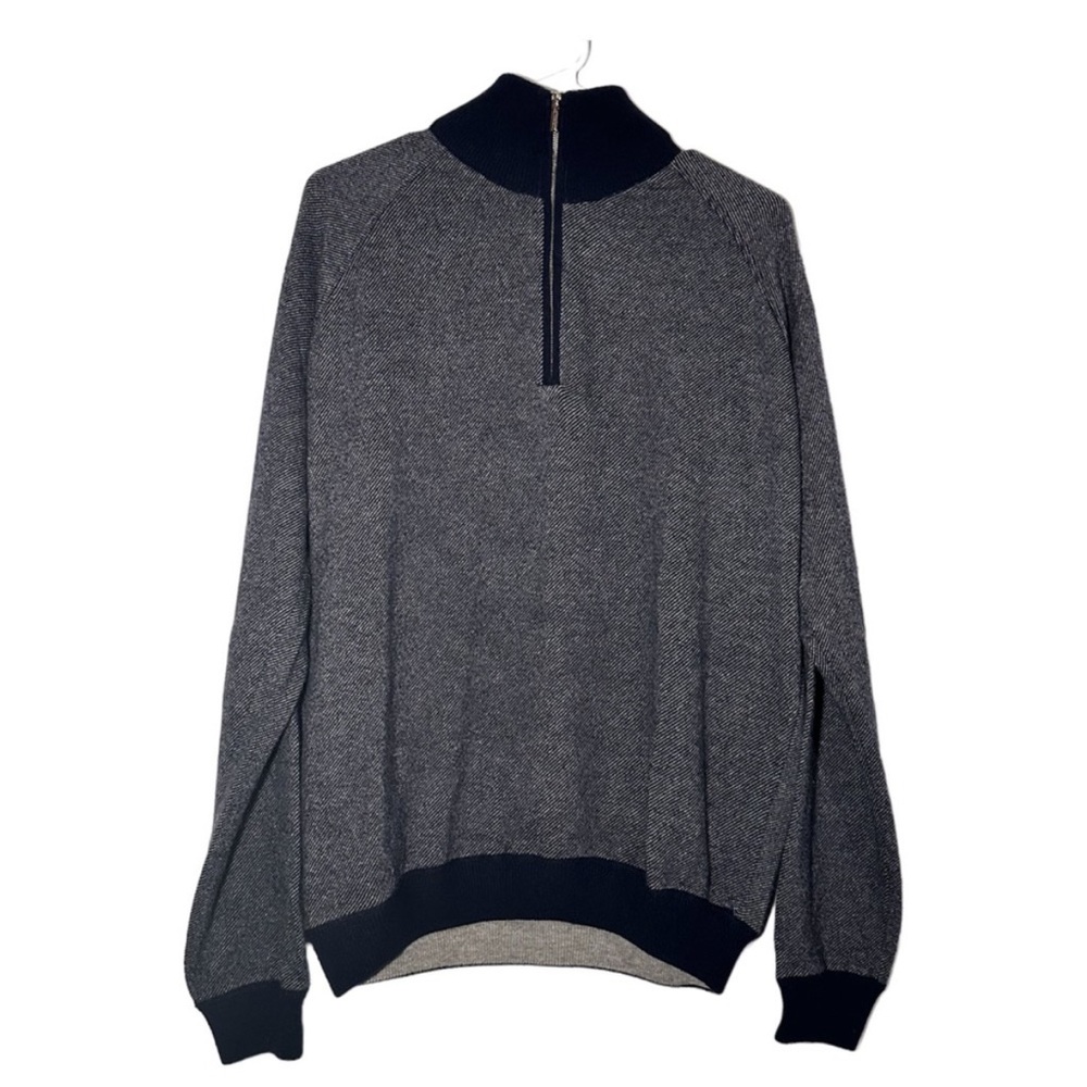 🌸 $1650 Ermenegildo Zegna cashmere half zip sweater top XL LIKE NEW